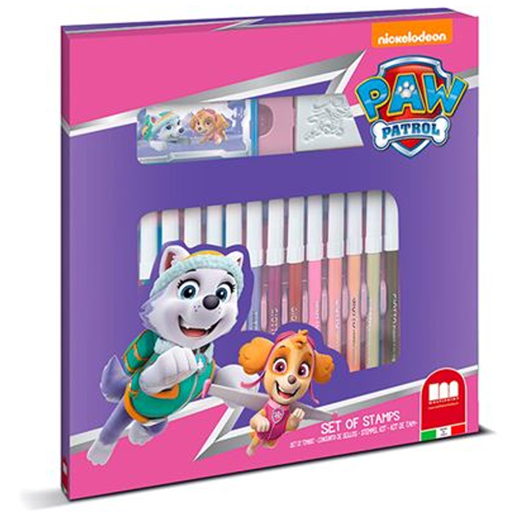 Paw Patrol: Skye und Everest 22-teiliges Stempelset mit Filzstift - Multiprint