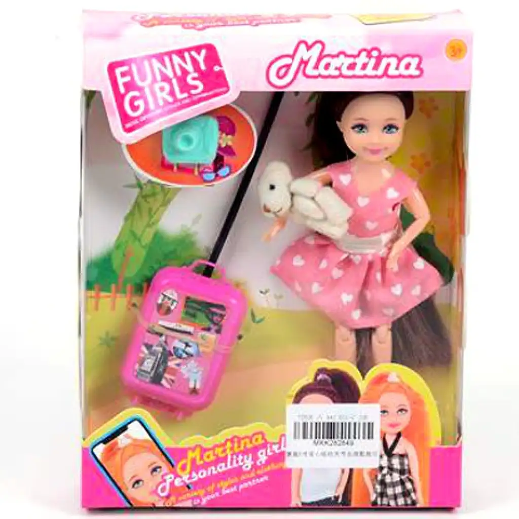 Martina baba gurulós bőrönddel kép 1