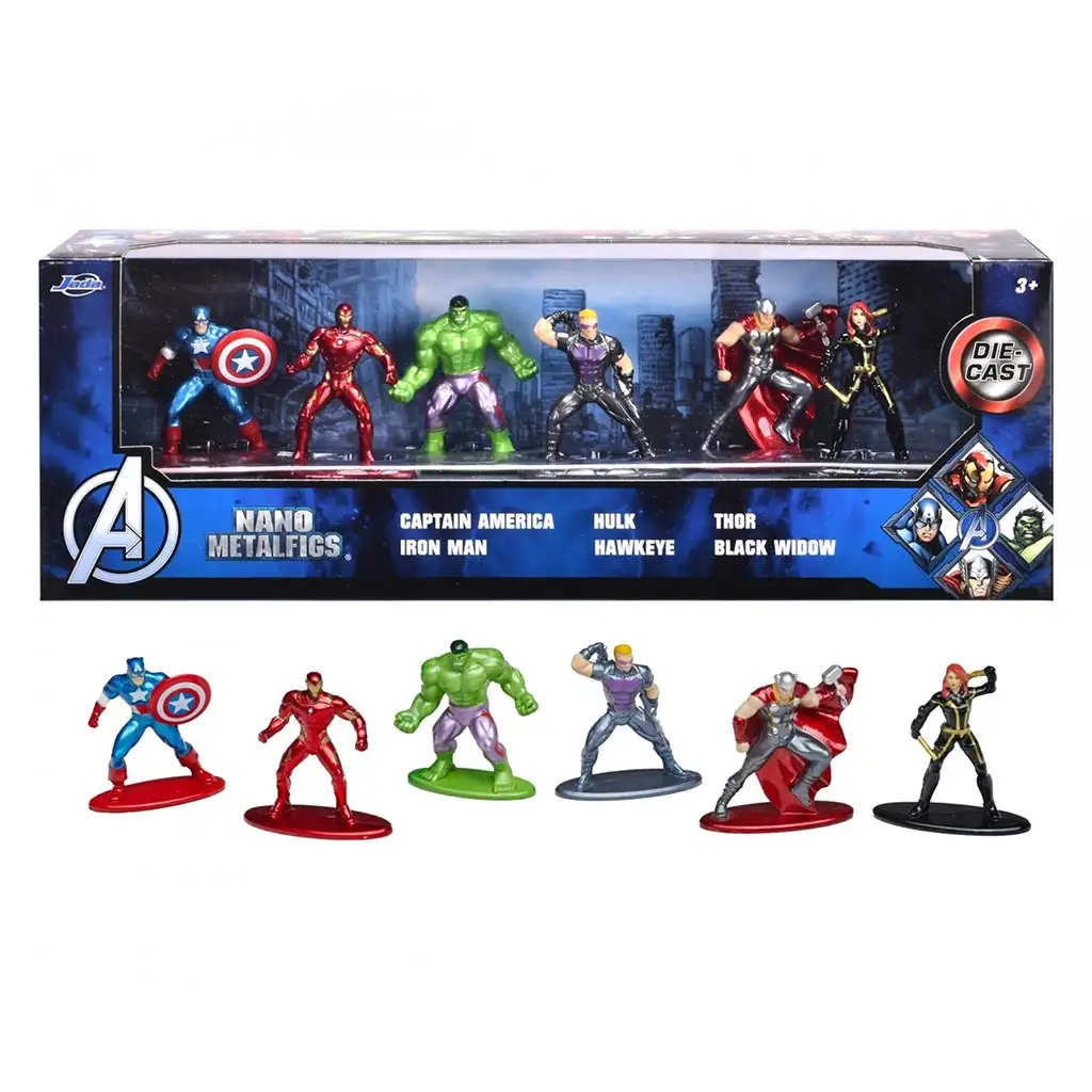 Marvel: Metalfigs Nano Avengers Metallfiguren-Set 6-teilig - Simba Toys kép 2