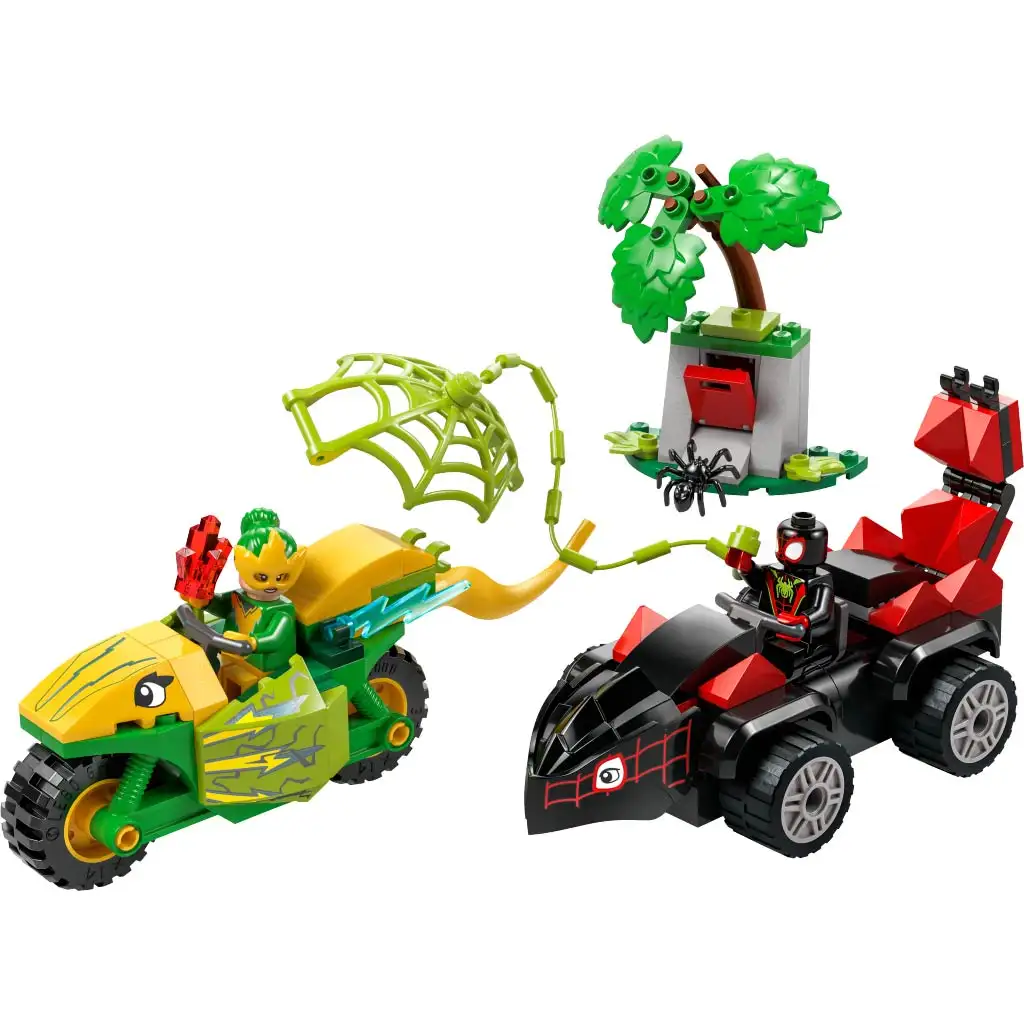 LEGO® Marvel: Spin und Electro - Verfolgung mit dem Dino-Fahrzeug (11198) kép 3