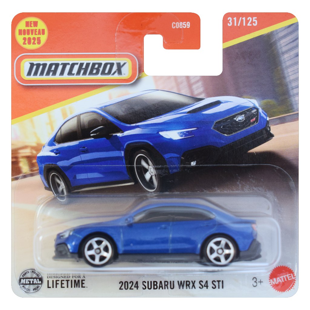Matchbox: 2024 Subaru WRX S4 STI blaues Spielzeugauto 1/64 - Mattel