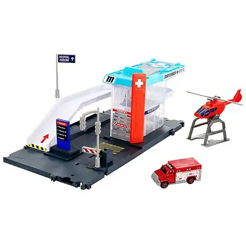 Matchbox: Action Drivers Helikopter-Rettungsstation Spielset - Mattel kép 2