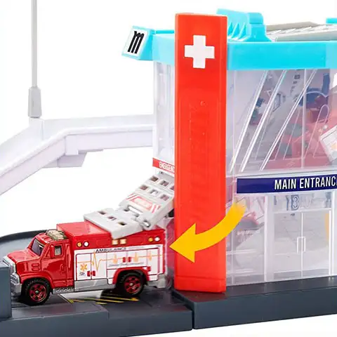 Matchbox: Action Drivers Helikopter-Rettungsstation Spielset - Mattel kép 4