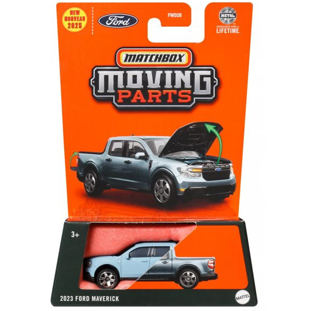 Matchbox: 2023 Ford Maverick aufklappbares Modellauto 1/64 – Mattel