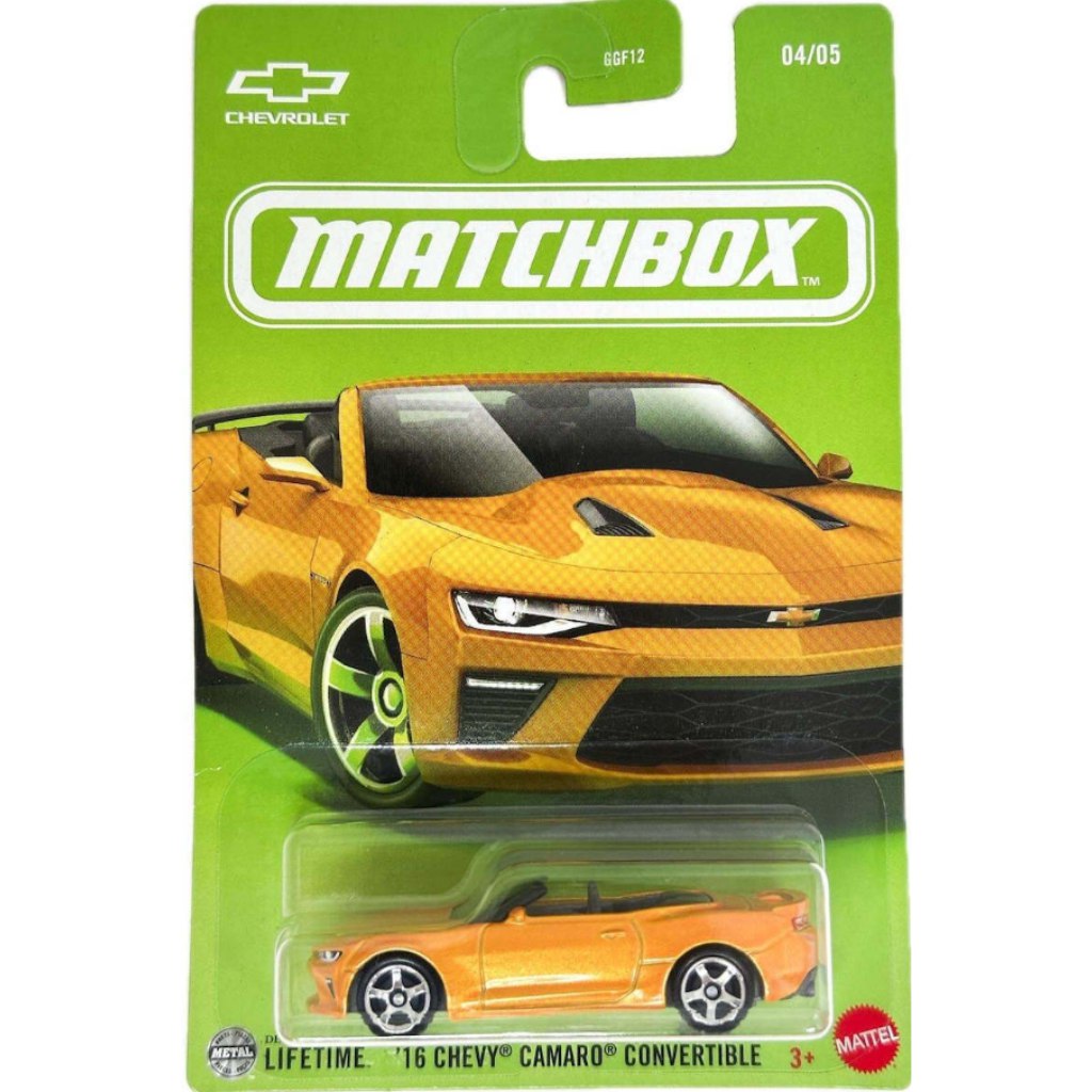 Matchbox: Ikonischer 2016 Chevy Camaro Cabrio Modellauto 1/64 – Mattel