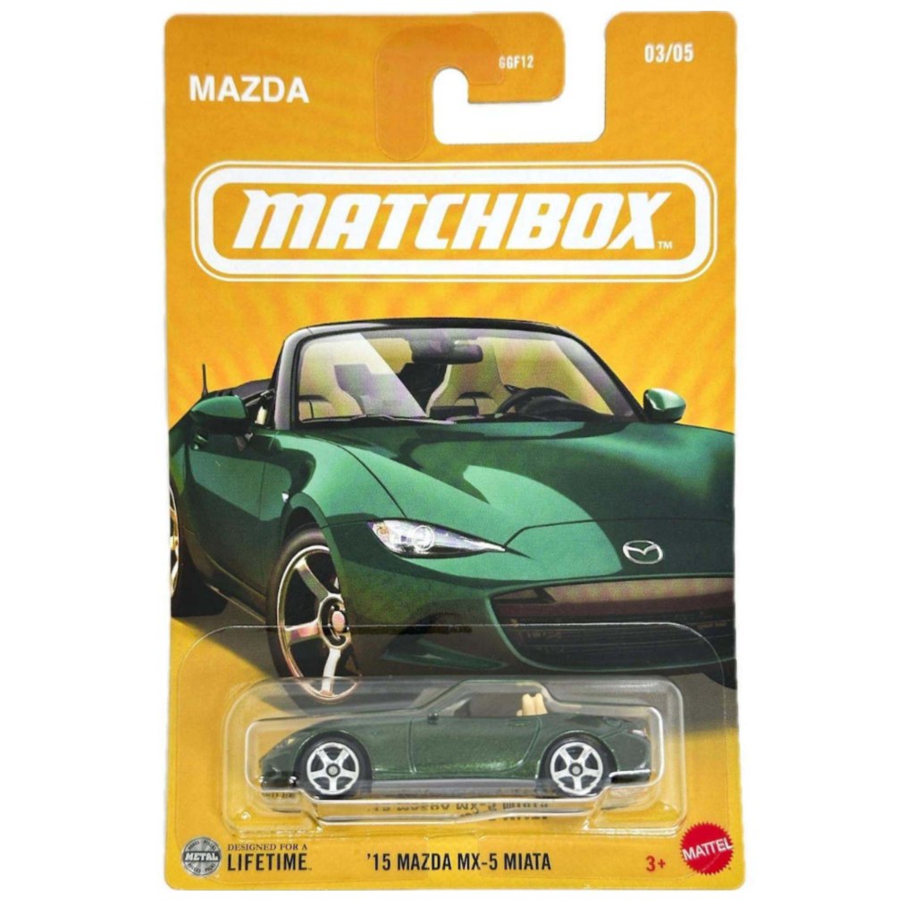 Matchbox: Ikonischer 2015 Mazda MX-5 Miata Miniaturauto 1/64 - Mattel