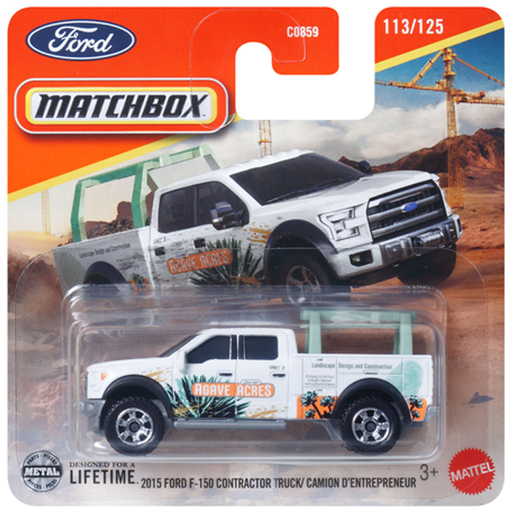 Matchbox: 2015 Ford F-150 Bauunternehmer-LKW Modellauto 1/64 - Mattel