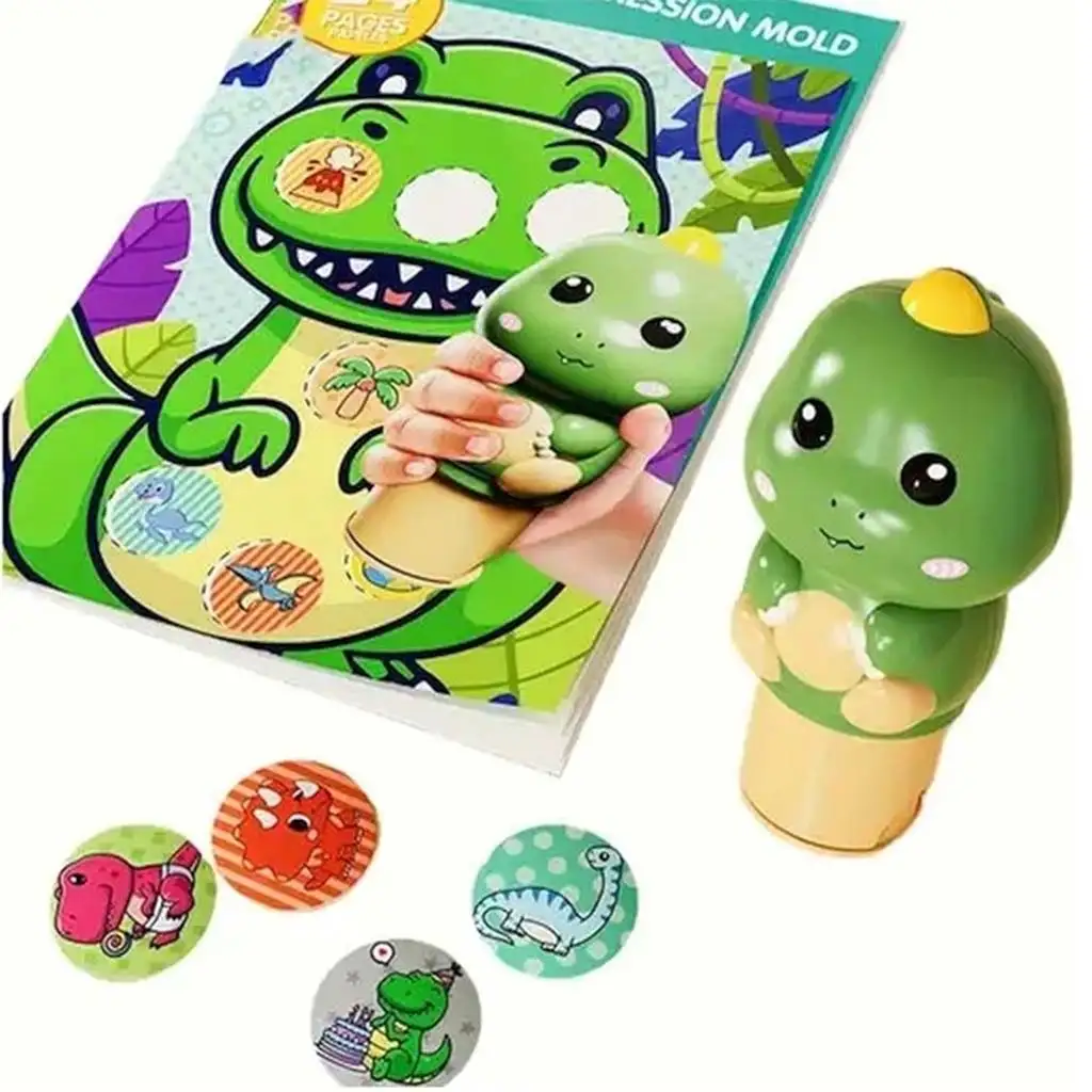 Luna: Dinosaurier-Sticker-Set mit 100 Stück und Dino-Stempel