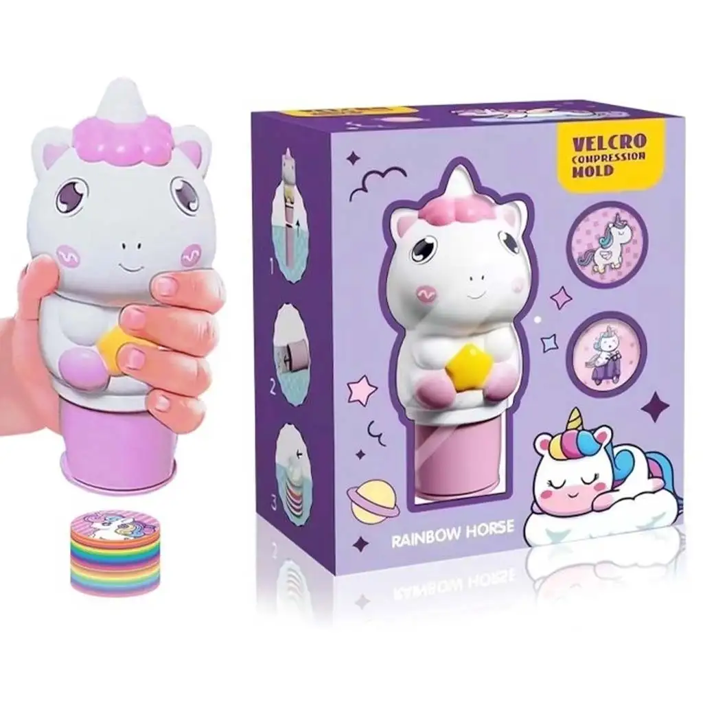 Luna: Einhorn-Aufkleber Set mit 100 Stück und Einhorn-Stempel