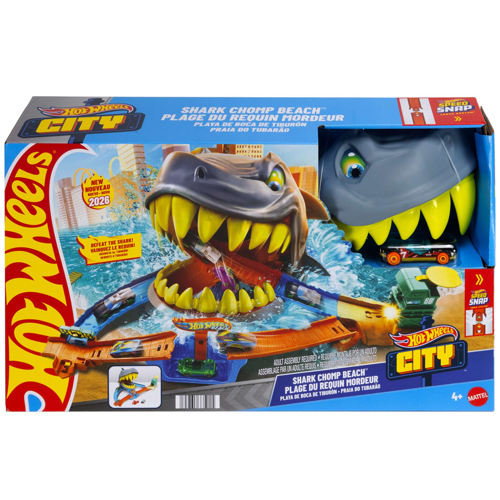 Hot Wheels: Haiangriff Rennbahn-Set mit Auto - Mattel