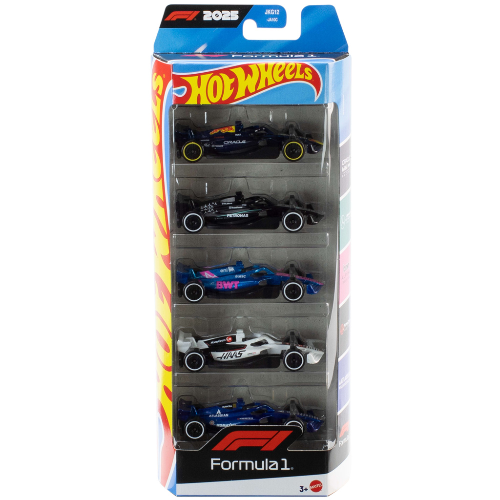 Hot Wheels: Forma-1 versenyautó 5 db-os kisautó szett 1/64 - Mattel kép 1