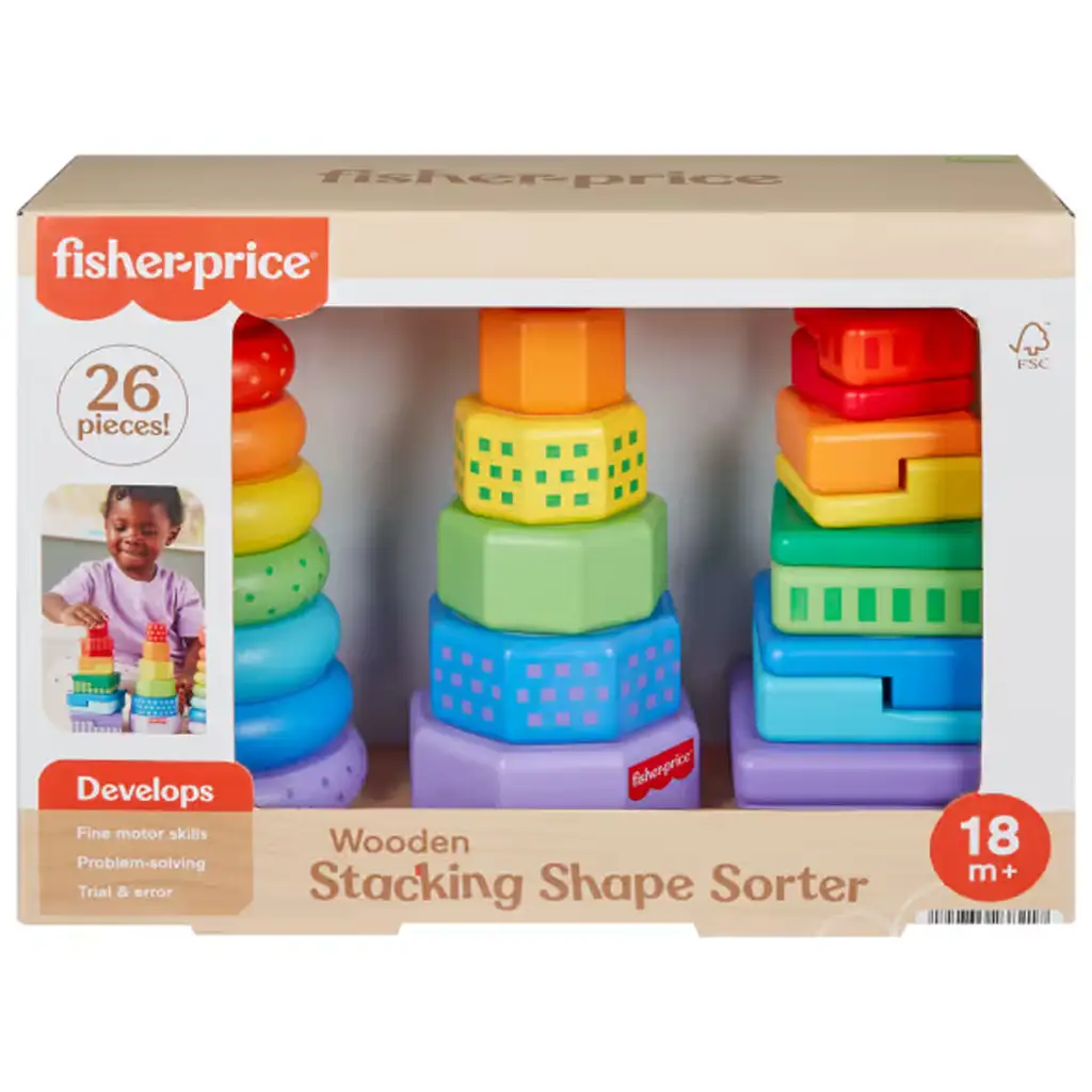Fisher-Price Bunte Formensortierer und Stapelpyramide Spielset - Mattel