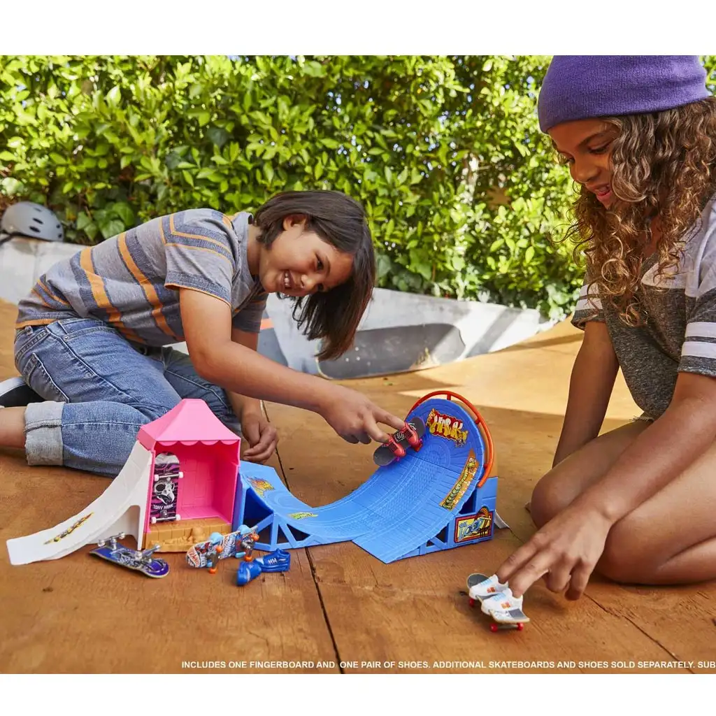 Hot Wheels: FingerBoard Deluxe Skatepark-Spielset - Mattel kép 4