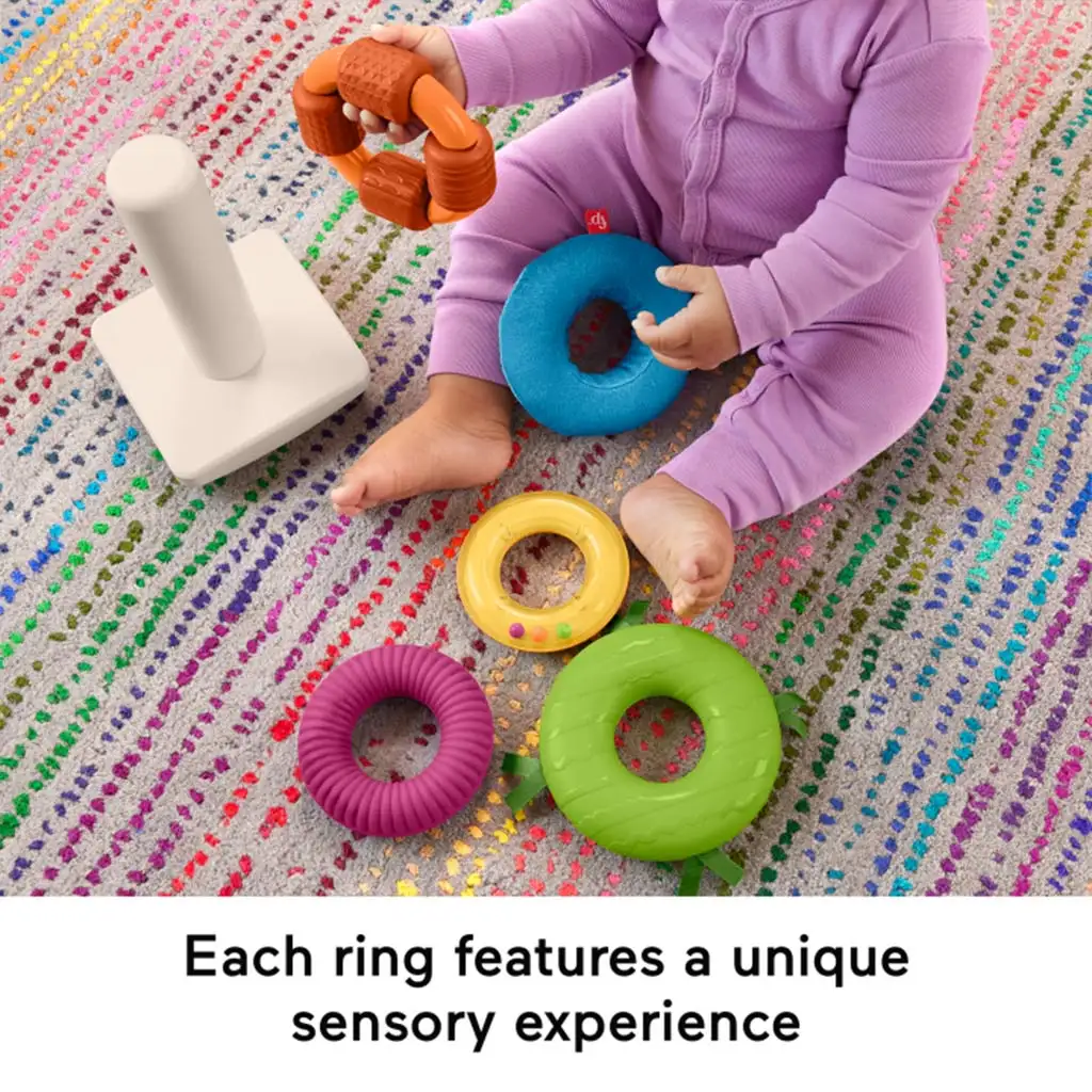 Fisher-Price: Sensory Rock-A-Stack™ Ringpyramide - Mattel kép 4
