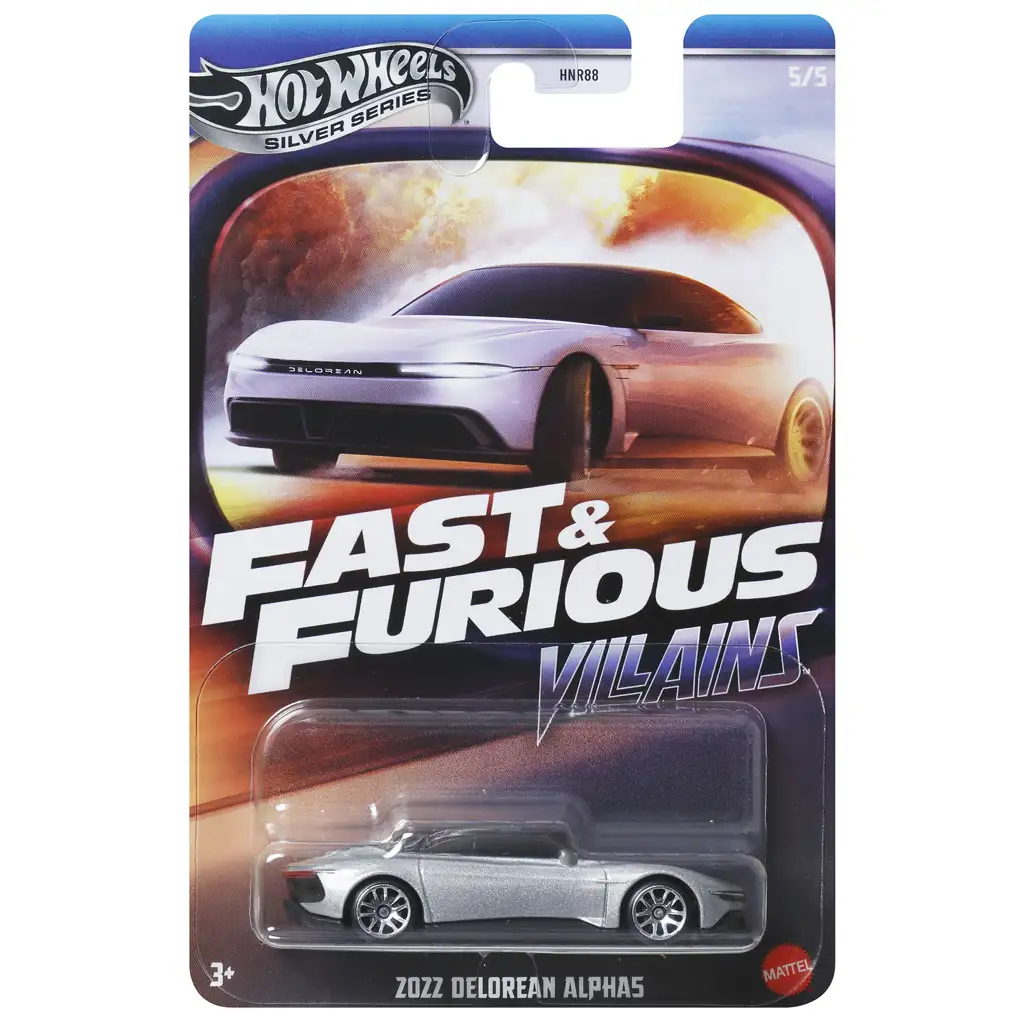 Hot Wheels: Fast & Furious 2023 DeLorean Alpha5 Spielzeugauto 1/64 - Mattel