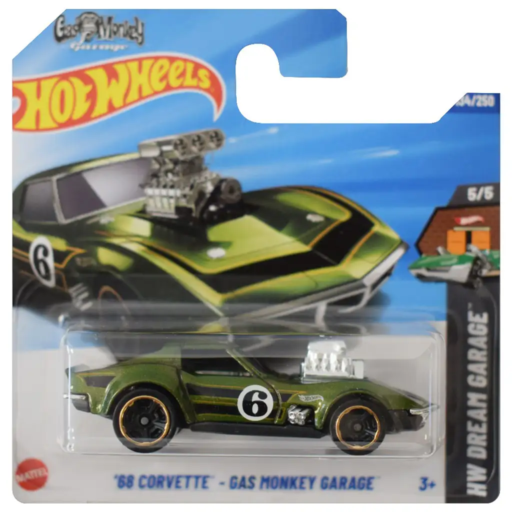 Hot Wheels: 68 Corvette – Gas Monkey Garage Spielzeugauto 1/64 - Mattel