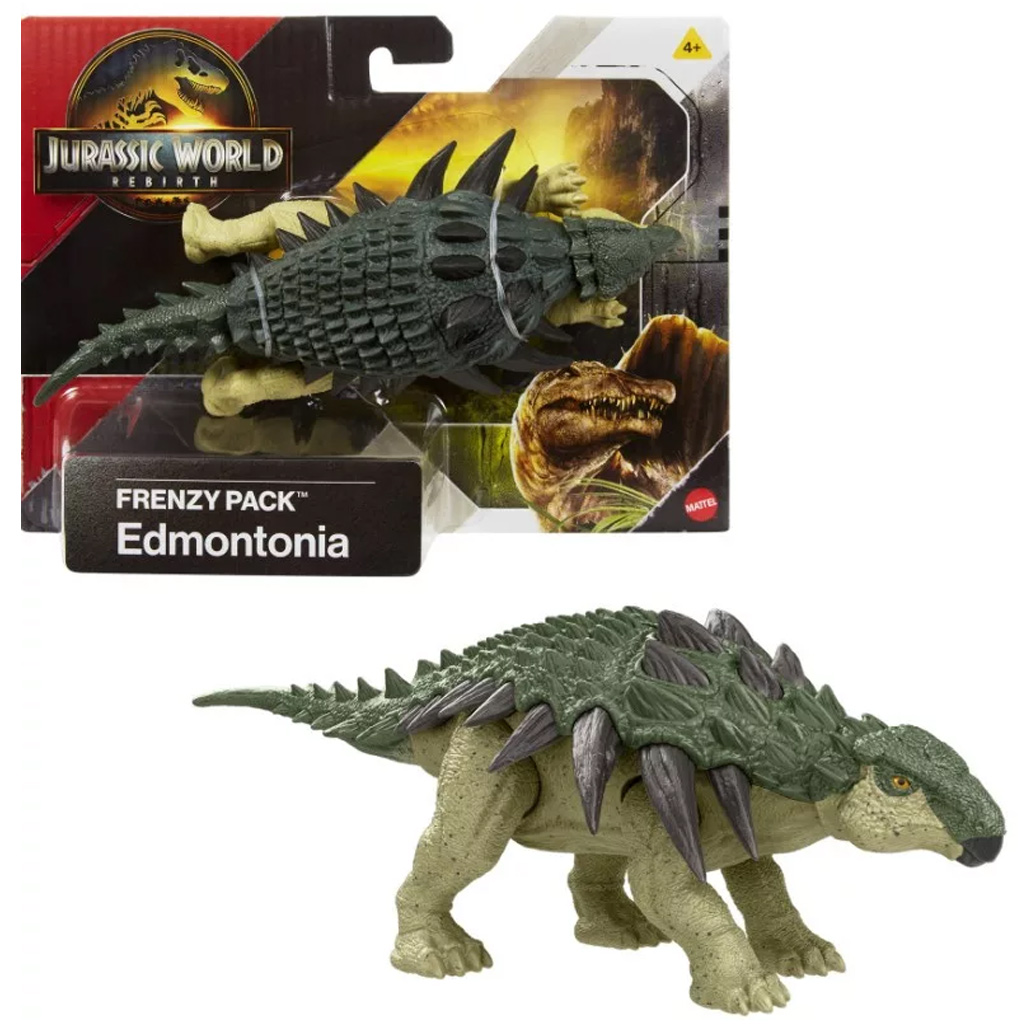 Jurassic World: Wiedererwachen Frenzy-Pack Edmontonia Dinosaurier-Figur – Mattel