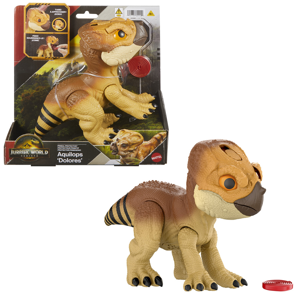 Jurassic World: Wiederauferstehung – Aquilops Dolores interaktive Dinosaurier-Figur – Mattel