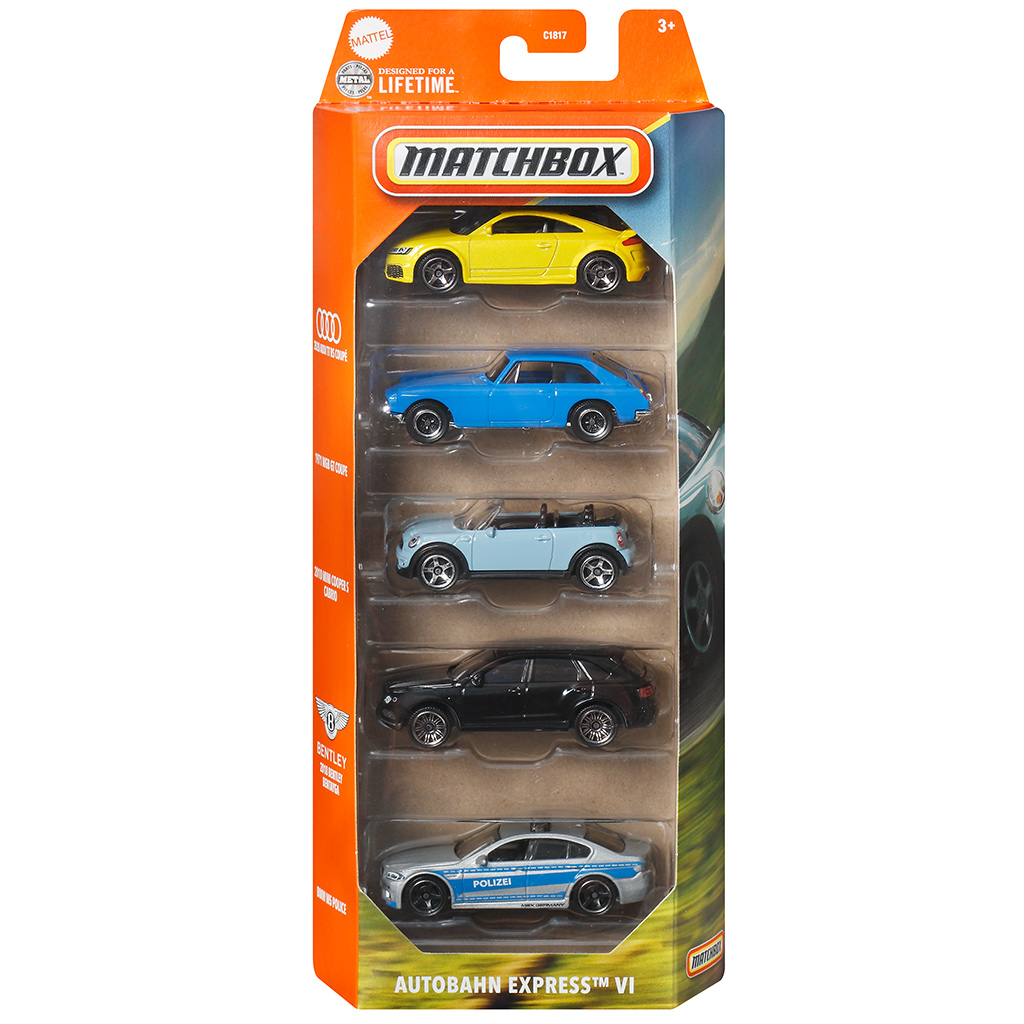 Matchbox: Autobahn Express VI – 5er-Set Spielzeugautos – Mattel