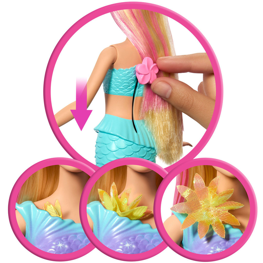Barbie Dreamtopia: Blumenzauber Meerjungfrau Puppe – Mattel kép 4