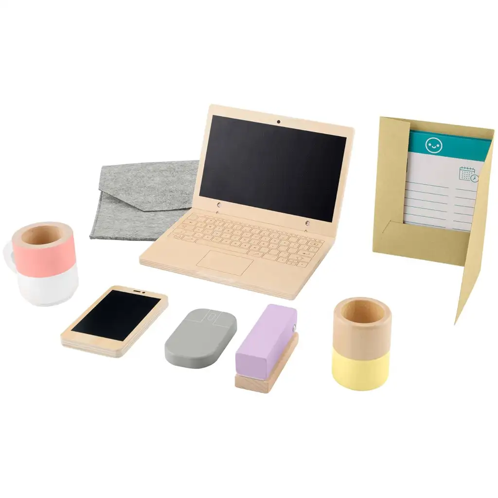 Fisher-Price: Wood Holz Home Office Spielset - Mattel kép 2