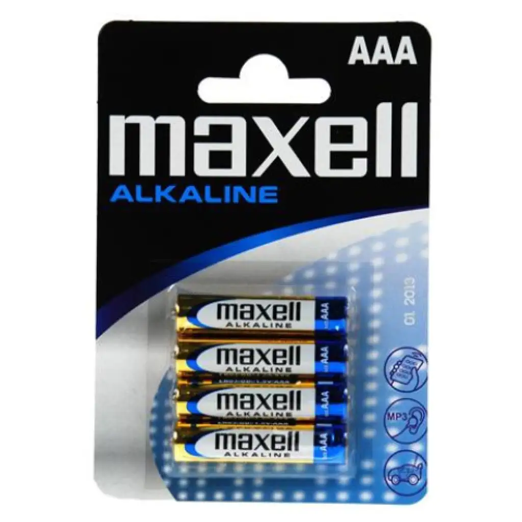 Maxell: Alkaline Micro-Batterie 1,5V AAA LR03 4er Blisterpackung