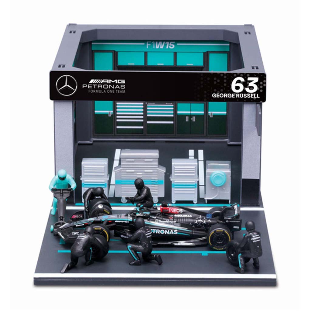 Bburago: F1 Rennwagen 1/43 – MB AMG W15 E Performance Boxengasse kép 2