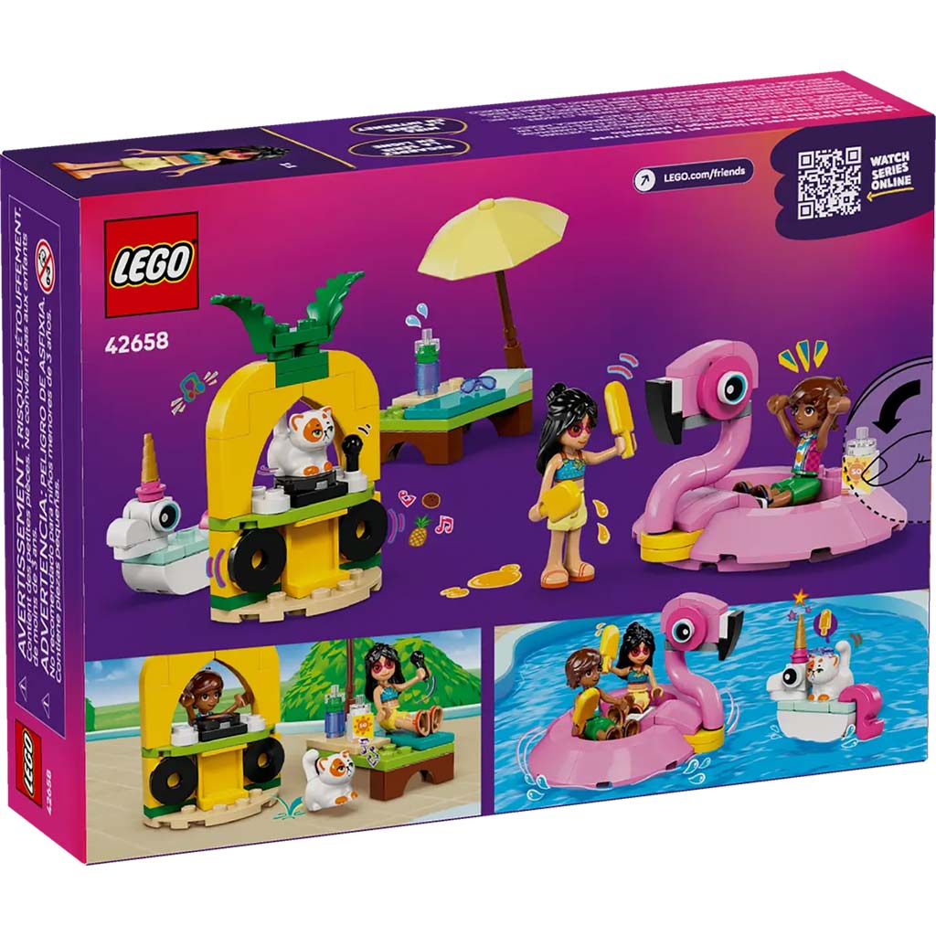 LEGO® Friends: Poolparty mit Flamingo und Einhorn (42658) kép 2