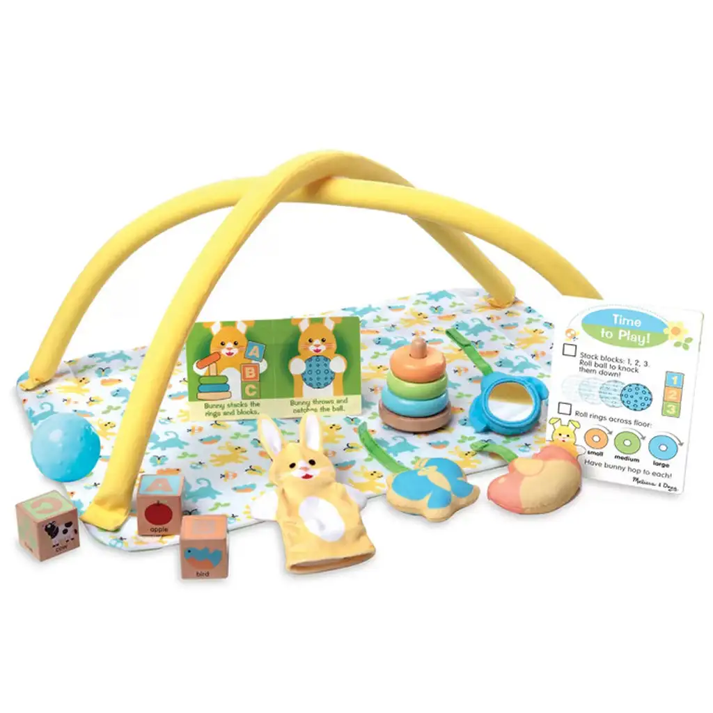 Babys und Puppenhäuser - Baby-Spielmatte mit Spielzeug - Melissa & Doug kép 2