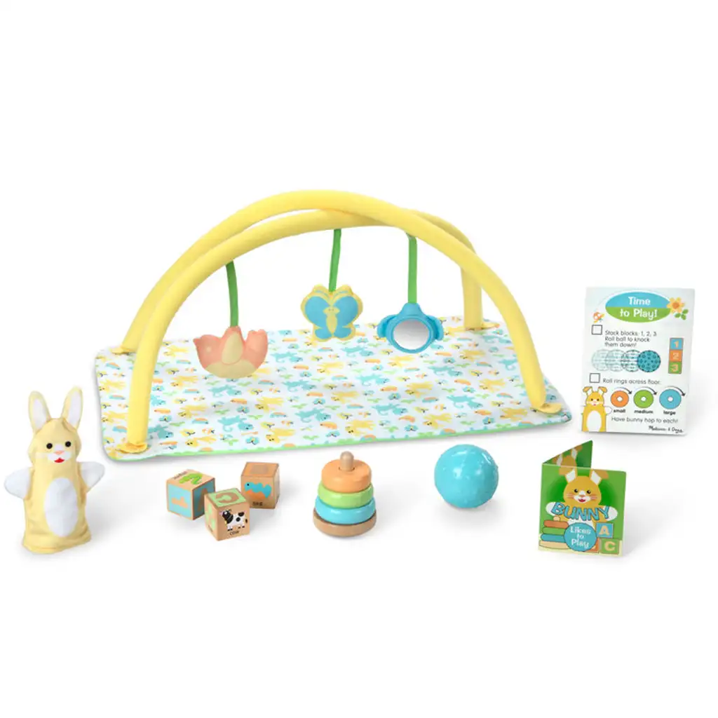 Babys und Puppenhäuser - Baby-Spielmatte mit Spielzeug - Melissa & Doug kép 4