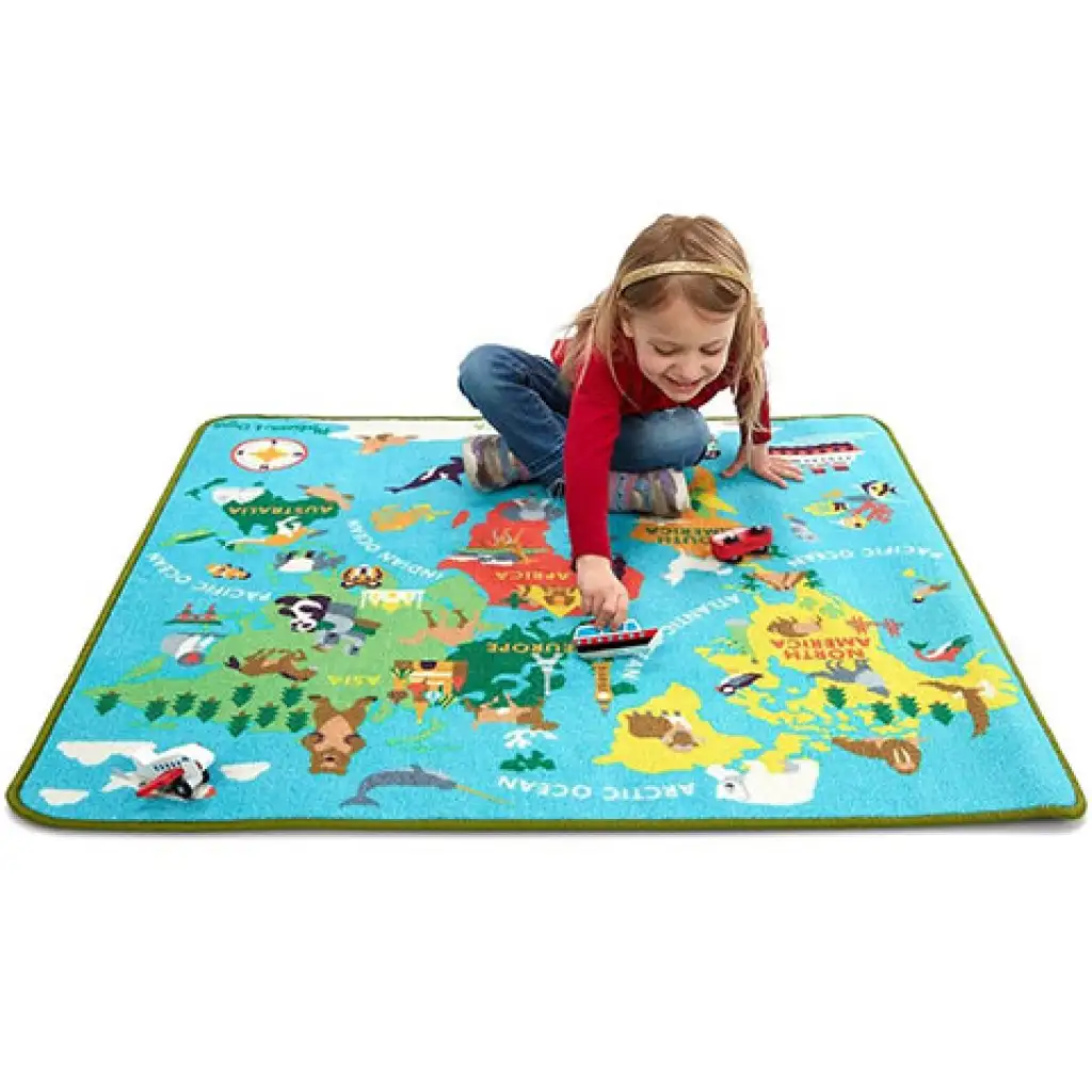 Spielteppich rund um die Welt 100x90cm - Melissa & Doug kép 3