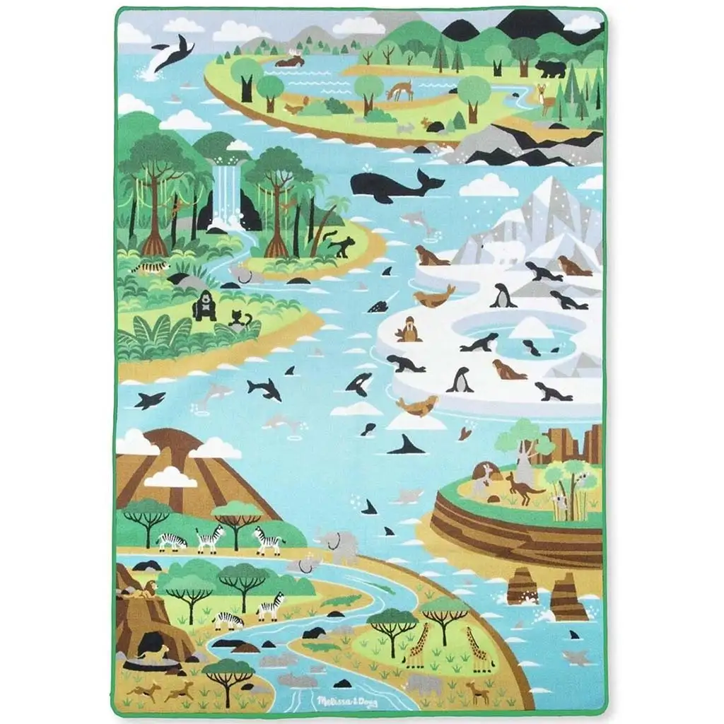 Spielmatte mit Tierfiguren 200x150cm - Melissa & Doug kép 2