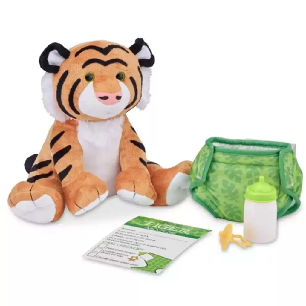 Plüsch-Baby-Tiger mit Zubehör 28cm - Melissa & Doug kép 3