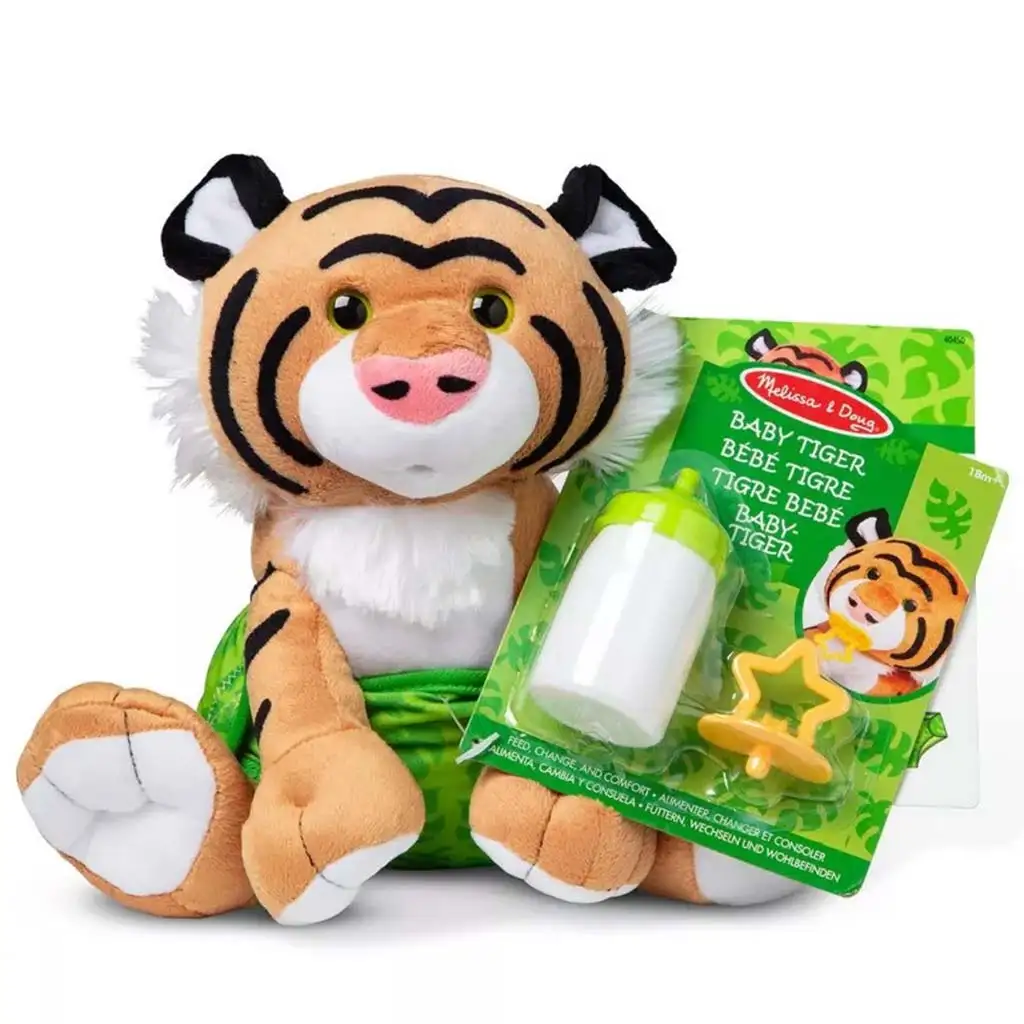 Plüsch-Baby-Tiger mit Zubehör 28cm - Melissa & Doug