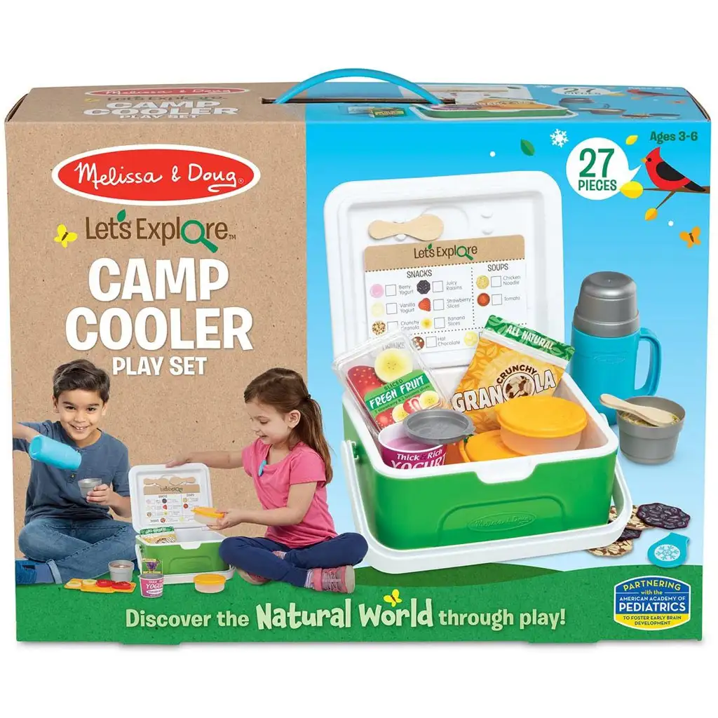 Melissa & Doug: Hűtőtáska ételekkel és kiegészítőkkel játékszett kép 1