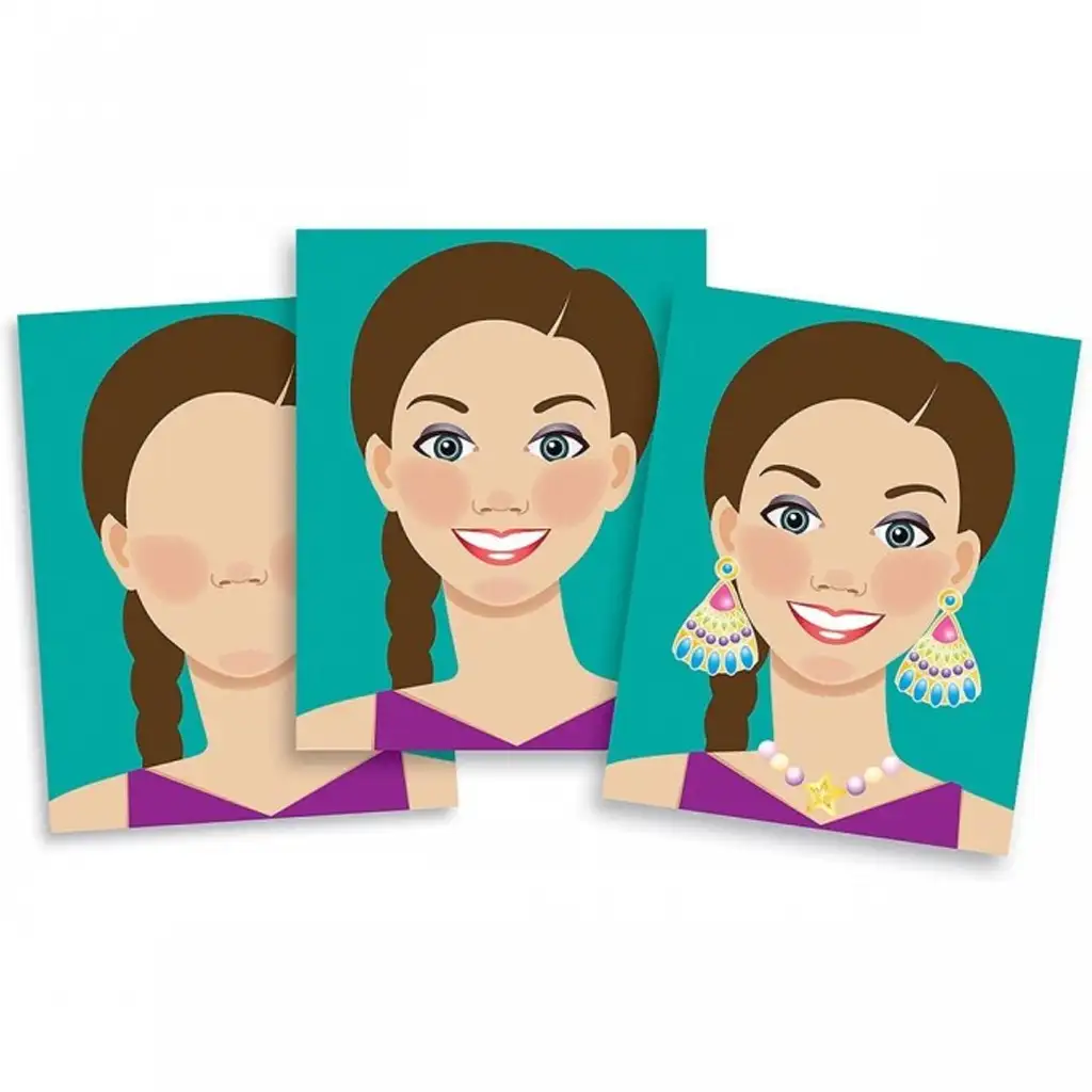 Melissa & Doug: Gesichtsgestaltungs-Set mit Aufklebern kép 4