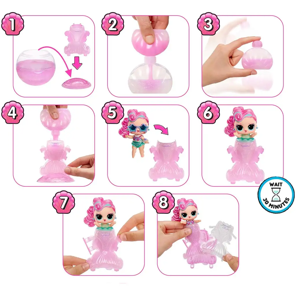 L.O.L. Surprise: Überraschung Meerjungfrau Kleinigkeiten DIY Farbwechsel Meerjungfrauenflosse 1 Stk. kép 3