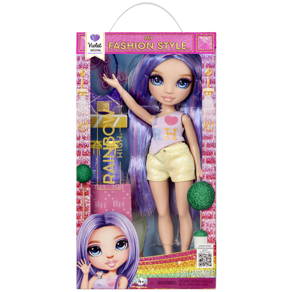 Rainbow High: My Fashion Style Violet Willow divatbaba kiegészítőkkel kép 1