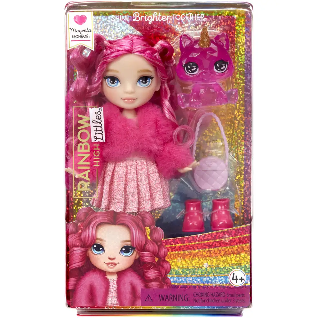 Rainbow High: Magenta kleine Schwester Puppe mit Zubehör