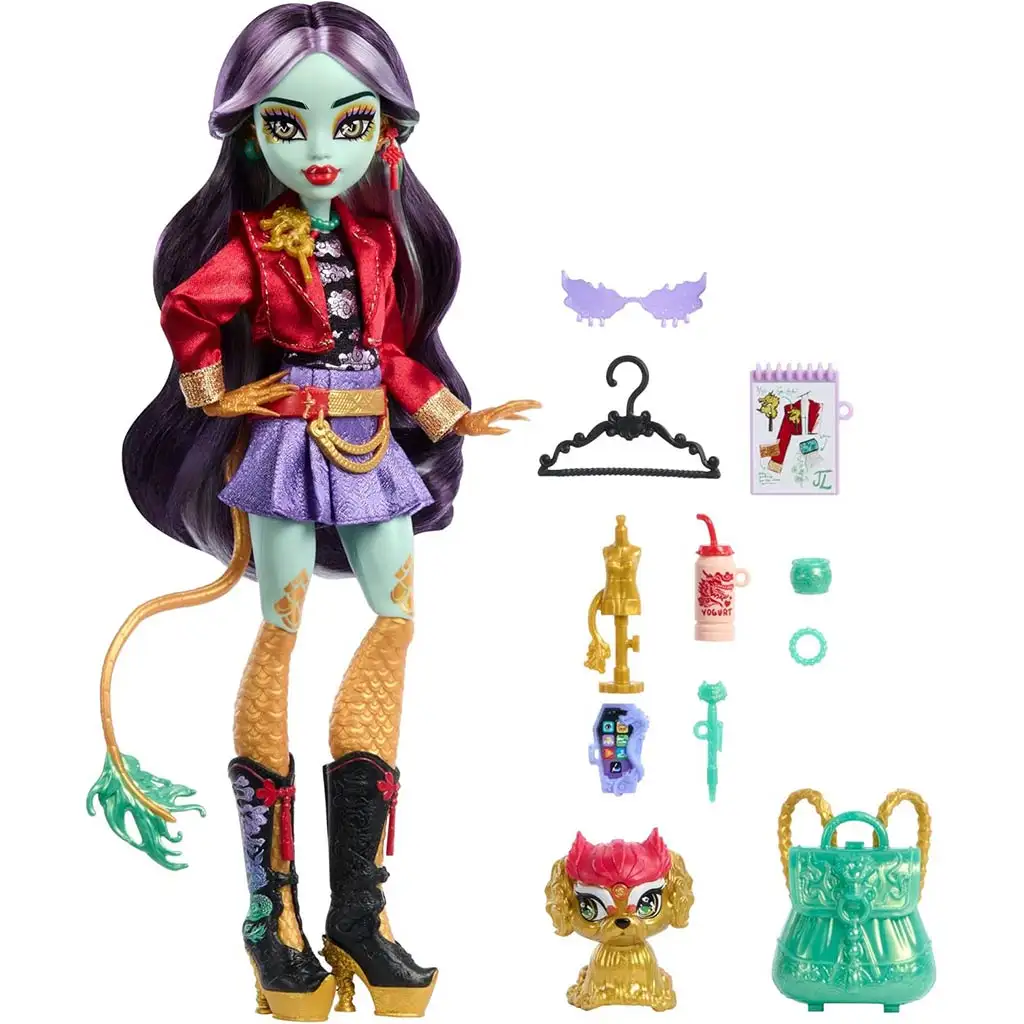 Monster High Puppe - Jinafire Long Puppe mit Zubehör - Mattel kép 2