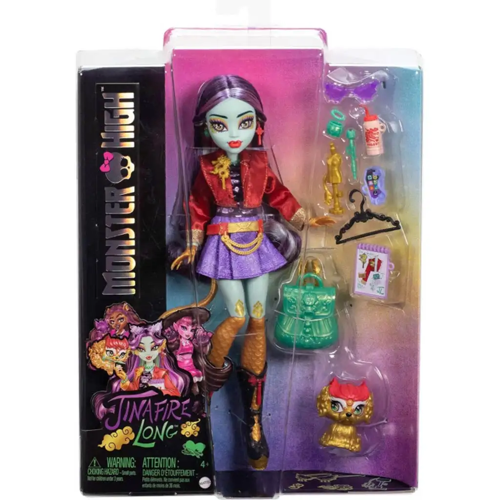Monster High Puppe - Jinafire Long Puppe mit Zubehör - Mattel