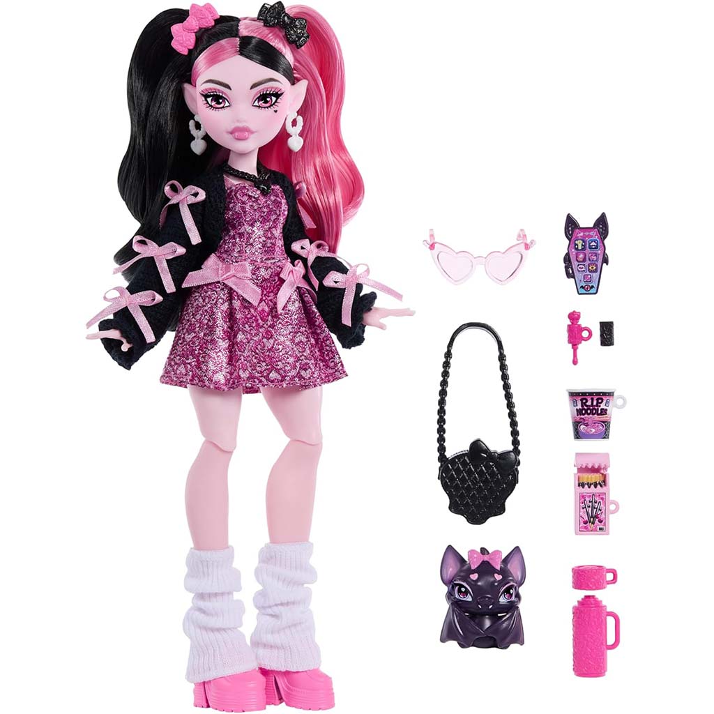 Monster High Draculaura Puppe mit Zubehör - Mattel kép 2
