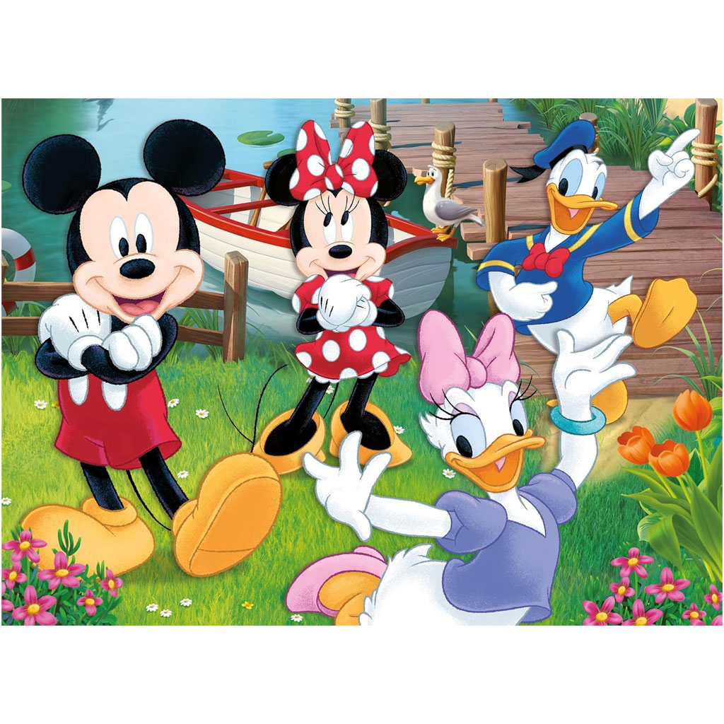 Micky Maus 2-in-1 Puzzle und Malset, 24 Teile, 35x25cm – Lisciani kép 2