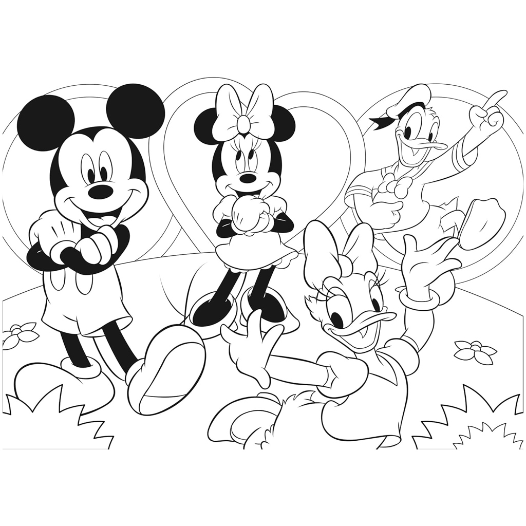 Micky Maus 2-in-1 Puzzle und Malset, 24 Teile, 35x25cm – Lisciani kép 3