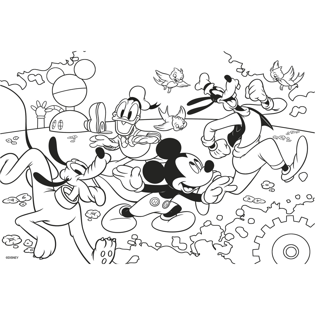 Micky Maus 2-in-1 Puzzle und Malset, 250 Teile, 50x35cm – Lisciani kép 3