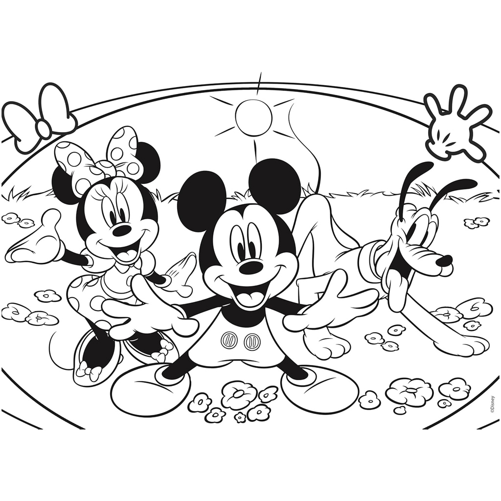 Micky Maus 2-in-1 Puzzle und Malset mit 48 Teilen, 35x25 cm - Lisciani kép 3