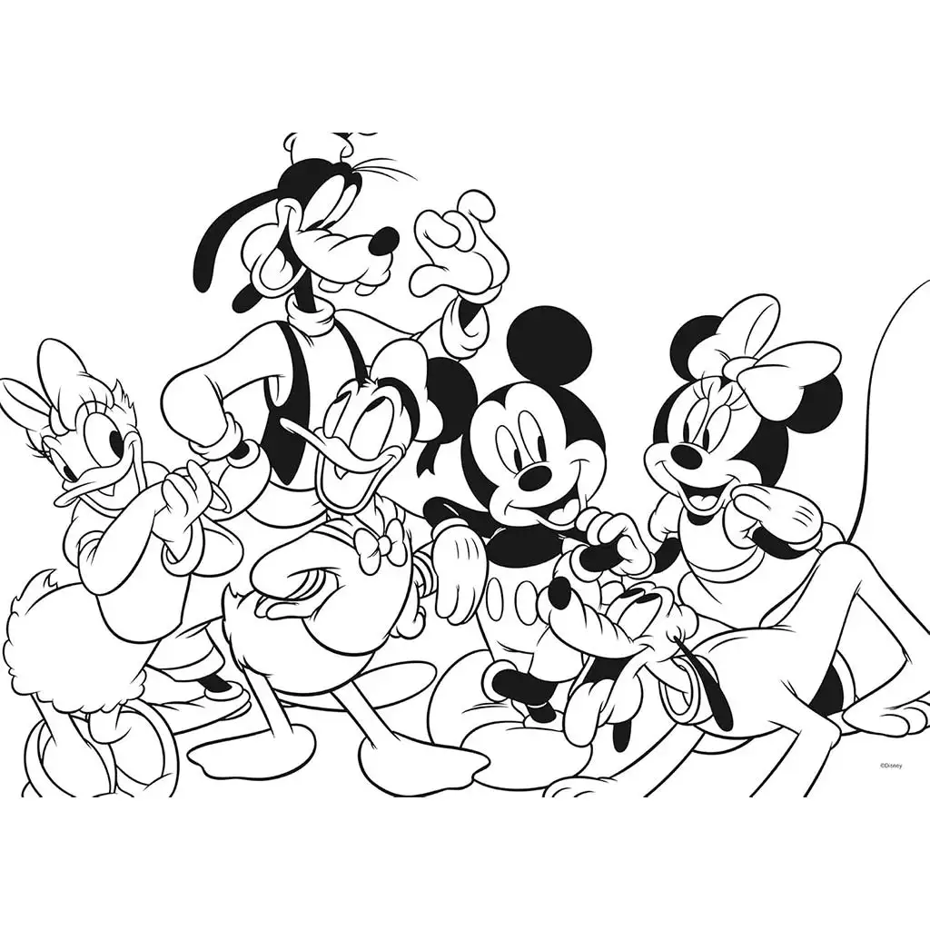 Mickey Maus und seine Freunde 2-in-1 60-teilige Maxi-Puzzle und Malset 70x50cm - Lisciani kép 2