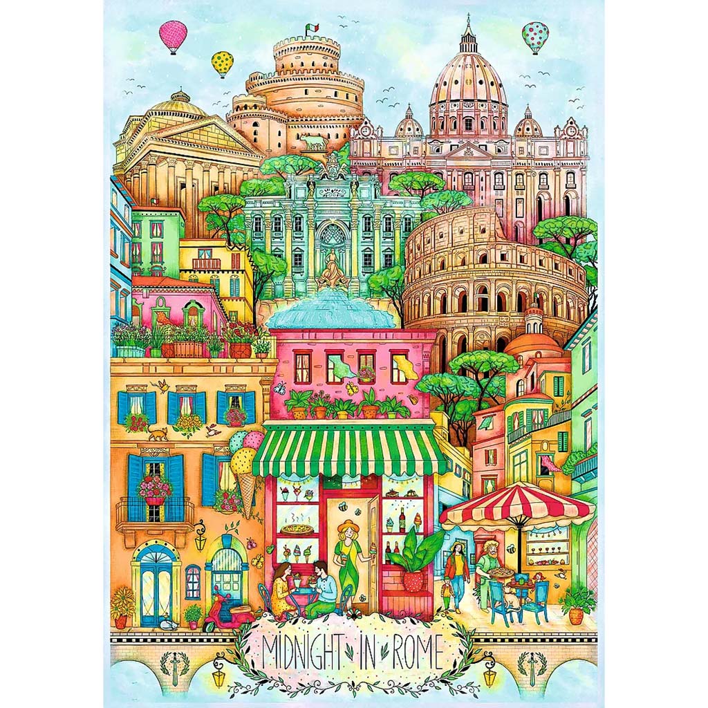Rom um Mitternacht 1000-teiliges Premium Plus Quality Puzzle – Trefl kép 2