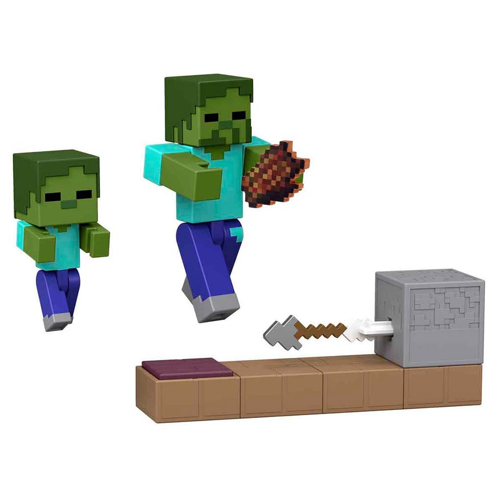Minecraft: Zombie-Pfeilfalle Actionfigur – Mattel kép 3