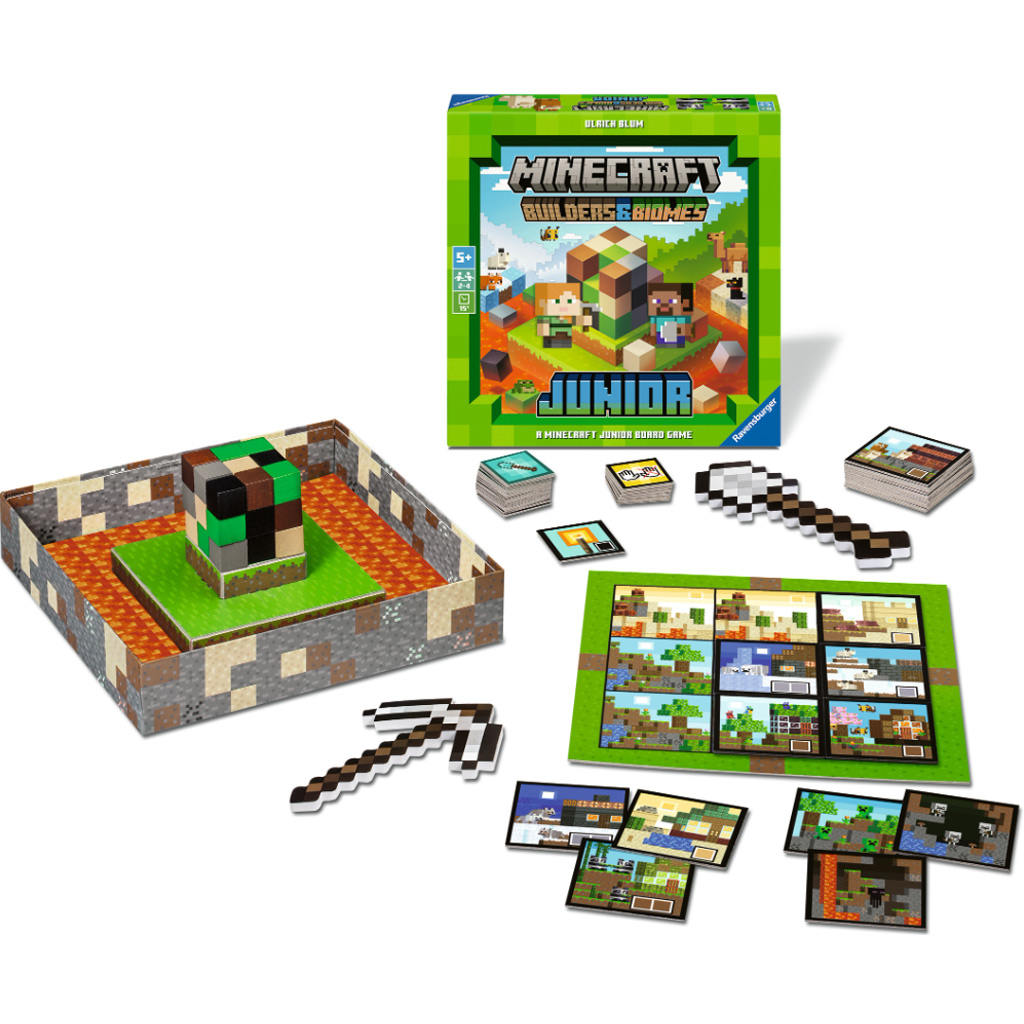 Minecraft: Baumeister & Biome Junior Brettspiel - Ravensburger kép 2